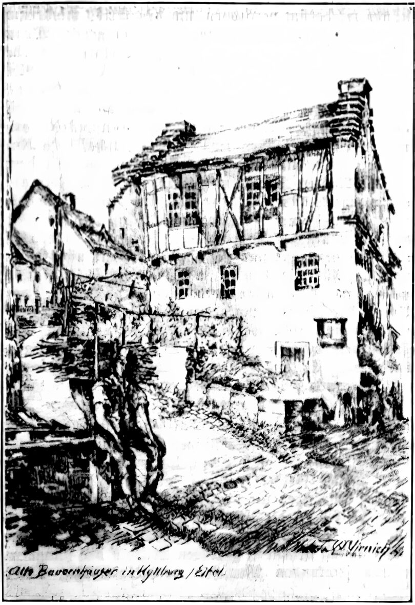 1934 Zeichnung Wächterhaus von Wilhelm Virnich